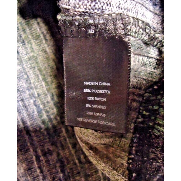 Simply Vera Wang 3/4 Sleeves Green Vertical Stripe Banded Bottom W/Tie Sz Small - Picture 4 of 8